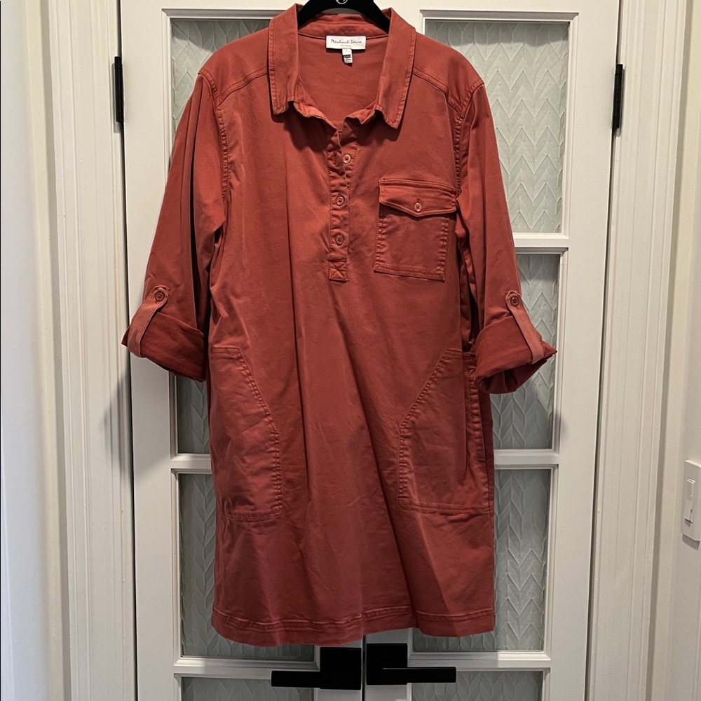 Michael Stars Rust Long Sleeve Dress